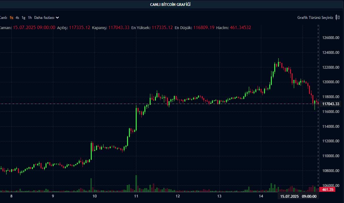 BTC fiyat grafiği BTC fiyat grafiği