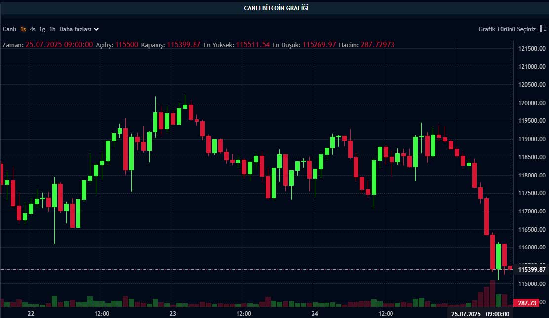 BTC fiyat grafiği BTC fiyat grafiği