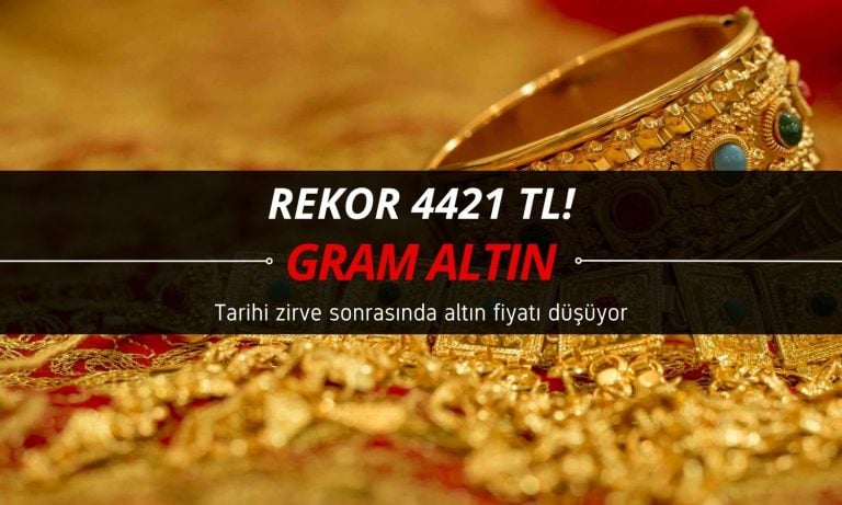 Gram altın 4421 TL rekoru sonrasında gerilemeye başladı