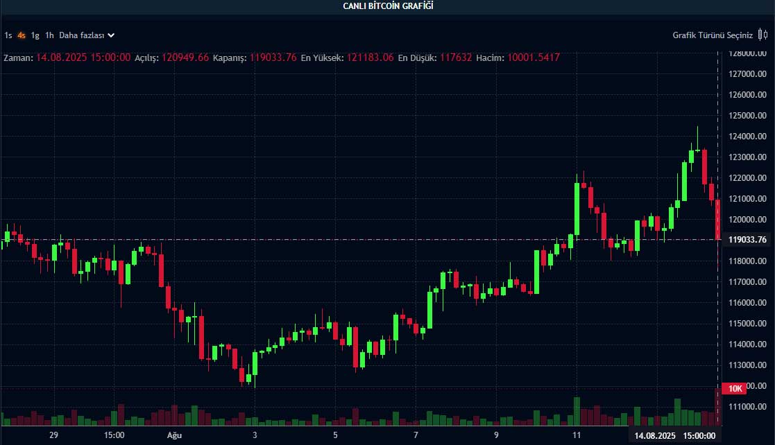 BTC fiyat grafiği BTC fiyat grafiği