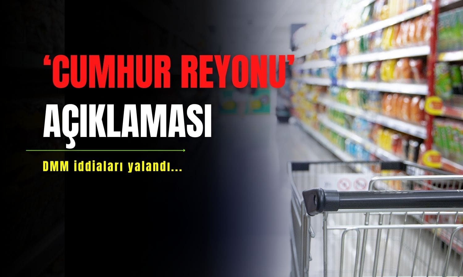 DMM’den ‘cumhur reyonu’ açıklaması: Böyle bir proje bulunmuyor