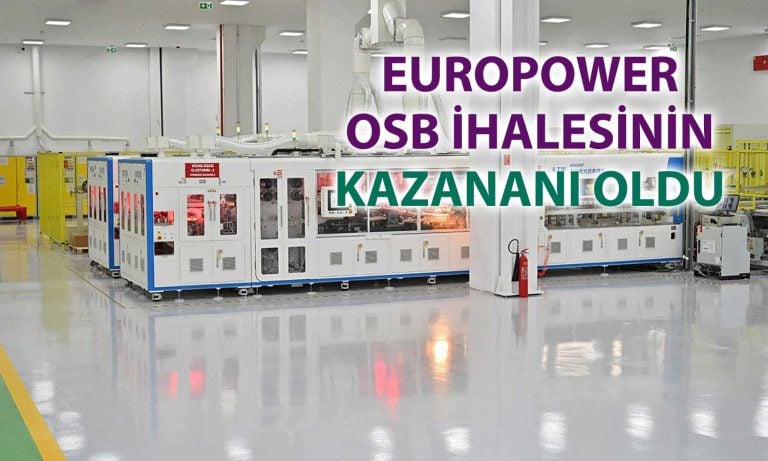 Europower, 63 milyon TL’lik OSB ihalesini kazandı