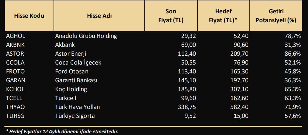 Tera Yatırım model portföy Tera Yatırım model portföy