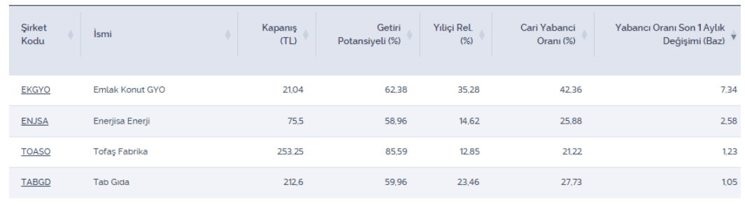 Yabancı oranı artan potansiyelli hisseler: ENJSA listede