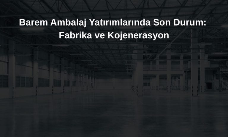 Barem Ambalaj’dan kağıt fabrikası ve kojenerasyon güncellemesi