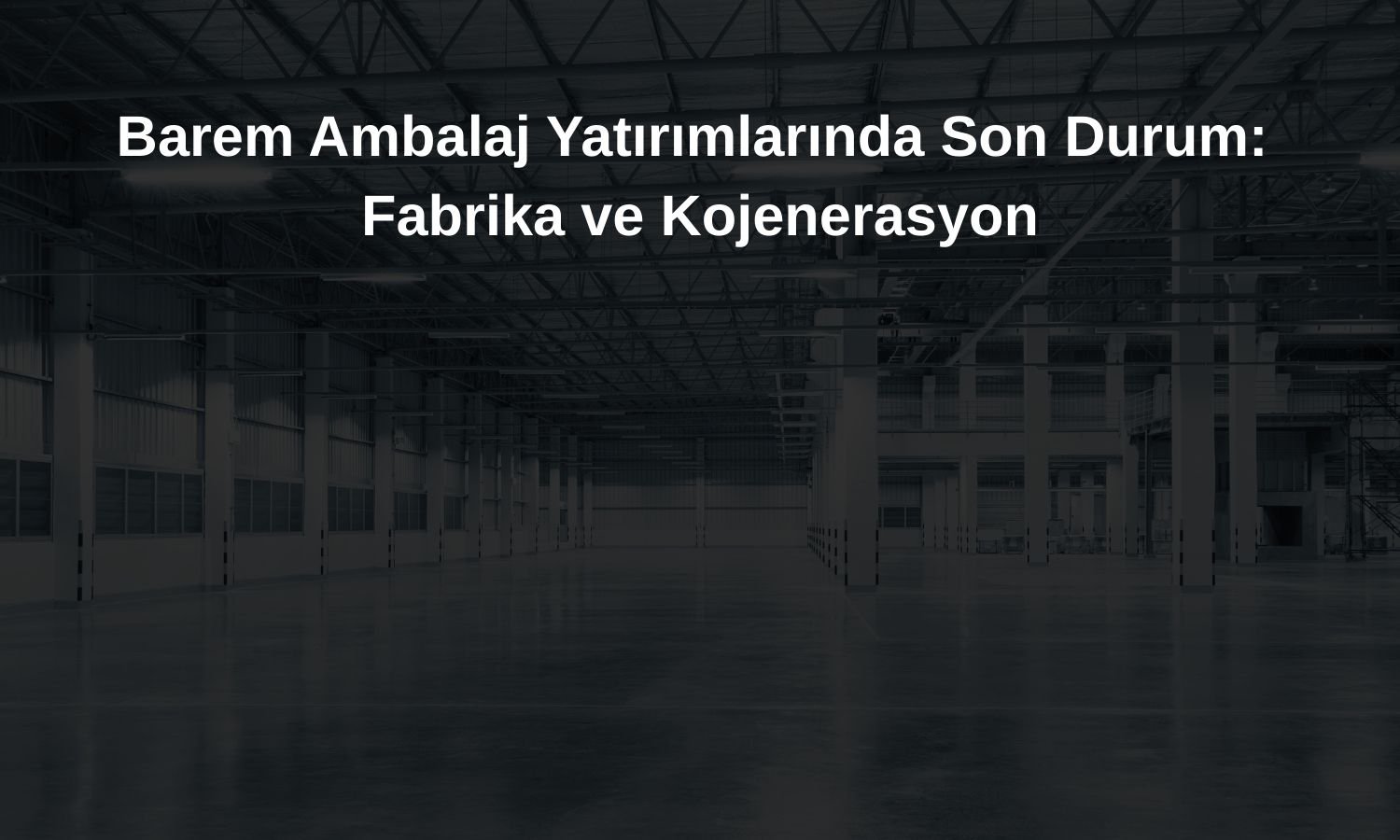 Barem Ambalaj’dan kağıt fabrikası ve kojenerasyon güncellemesi