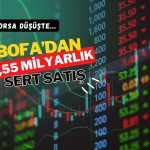 Borsa yeniden düşüşte: BofA 2,5 milyar TL satışta