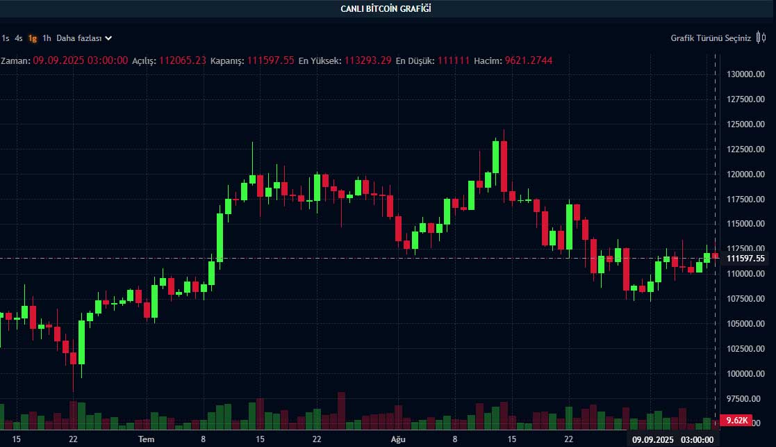 BTC fiyat grafiği BTC fiyat grafiği