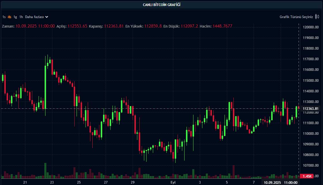 BTC fiyat grafiği BTC fiyat grafiği