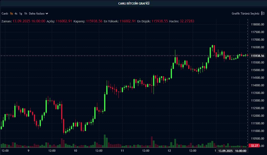 BTC fiyat grafiği BTC fiyat grafiği