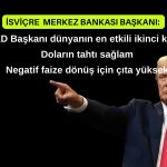 İsviçre Merkez Bankası Başkanı doların hakimiyetini savundu!