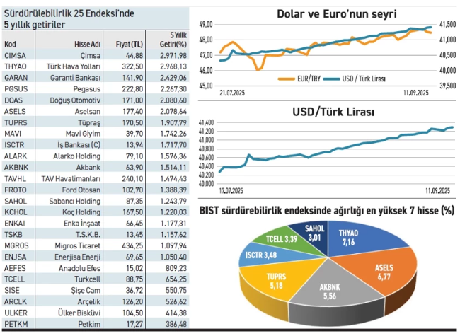 Sürdürülebilirlik endeksinin yıldızları: CIMSA yüzde 2971 yükseldi