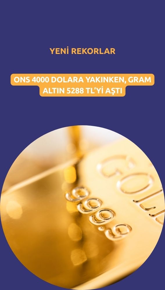 Altında yeni rekorlar: Ons başına 4000 dolara yaklaştı