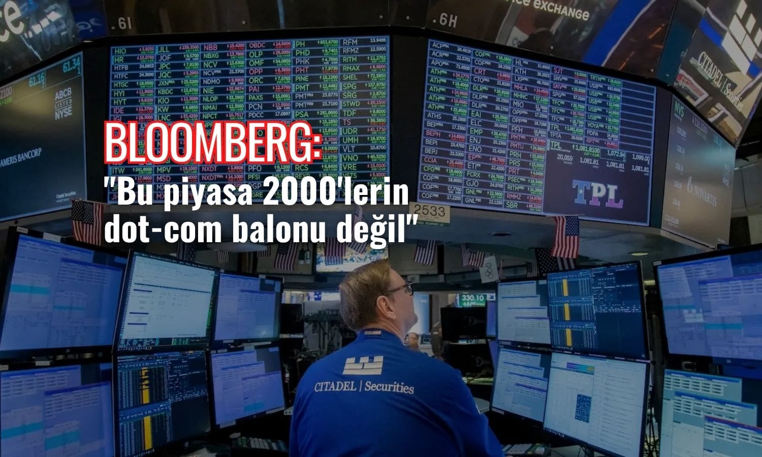 Bloomberg: ABD borsası dot-com balonuna benzemiyor