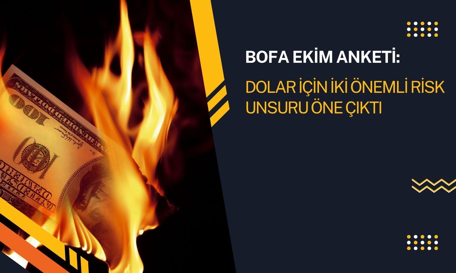 BofA Ekim anketi: Dolar için iki önemli risk vurgusu