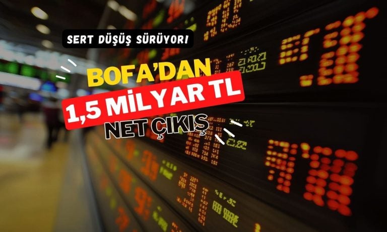 Borsada düşüş sertleşirken, BofA’dan 1,5 milyardan fazla satış