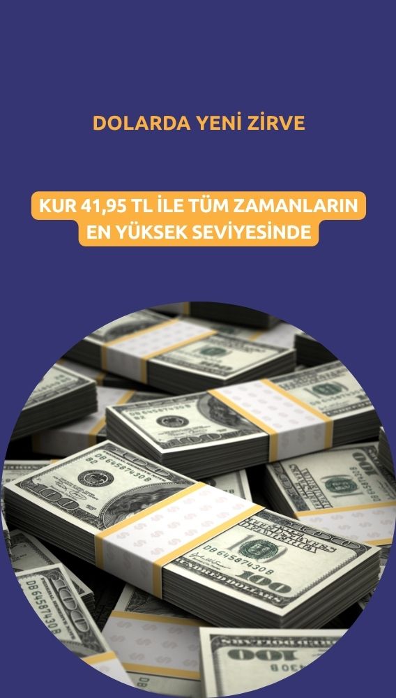 Dolar 42 TL'ye dayandı: Yeni zirve 41,95 TL