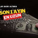 Dolar son bir ayın en uzun düşüş serisine ilerliyor