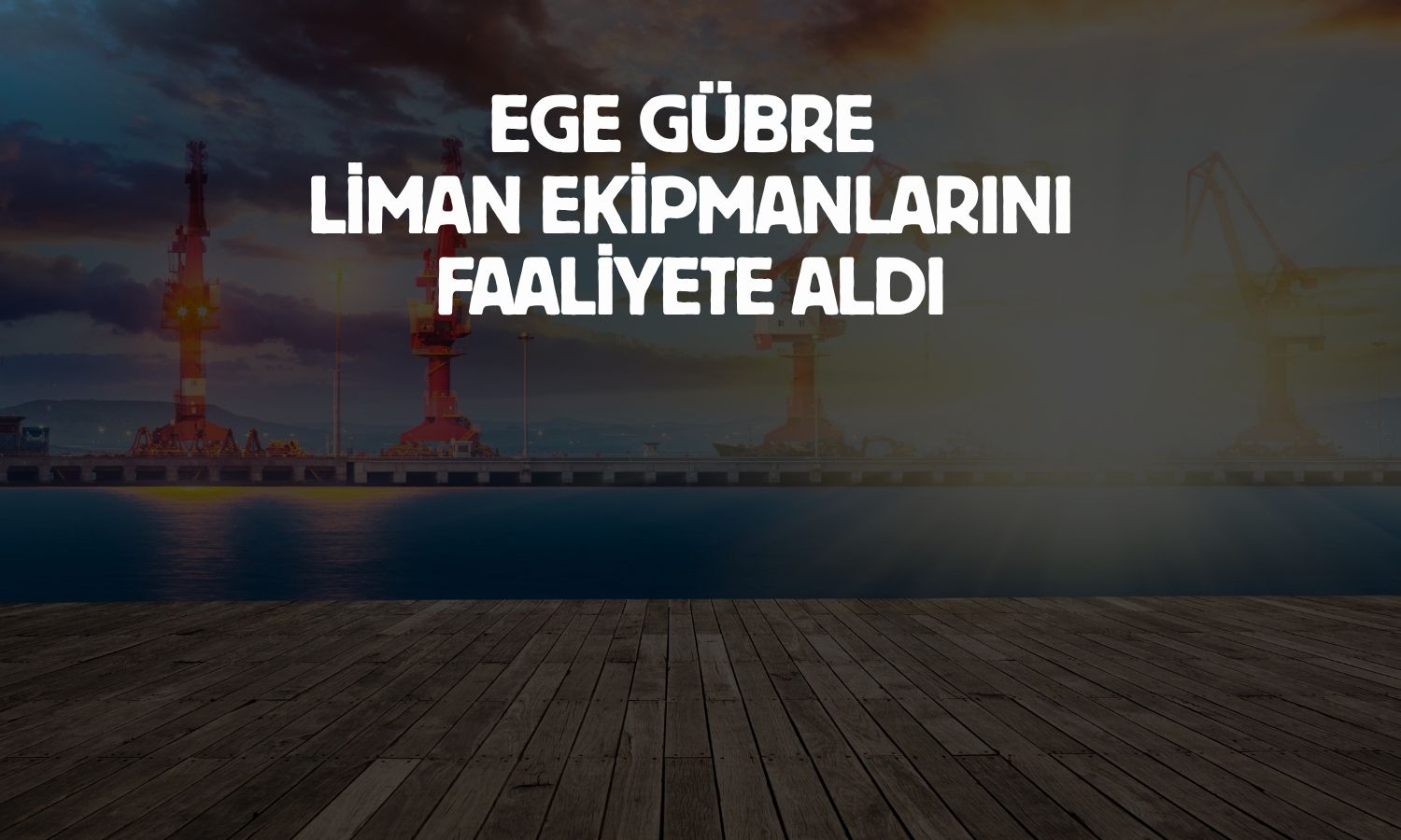 Ege Gübre, 16,3 milyon dolarlık liman vinçlerini devreye aldı