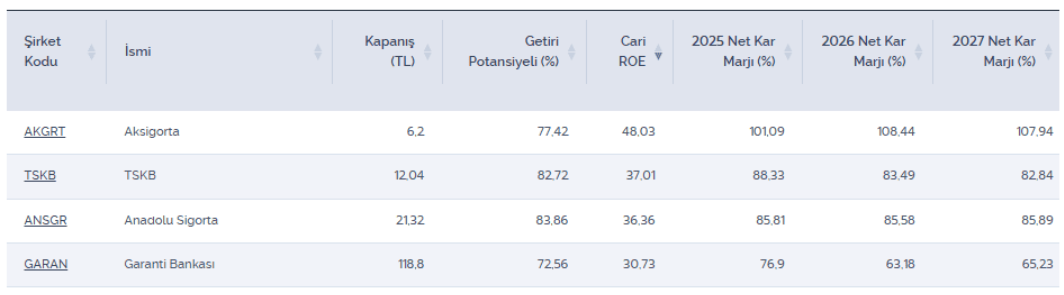 Net kar marjı yükselmesi beklenen dört şirket sıralandı