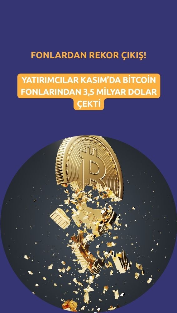 Bitcoin fonlarından rekor çıkış: Kasım'da 3,5 milyar dolar çekildi