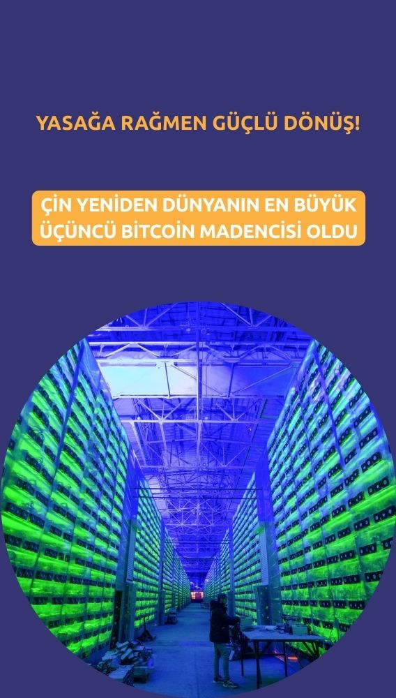 Yasağa rağmen Çin'de BTC madenciliği güçlü şekilde geri dönüyor