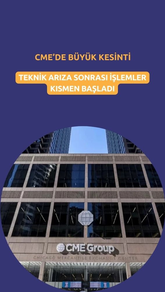 CME arızanın ardından işlemleri kısmen yeniden başlattı