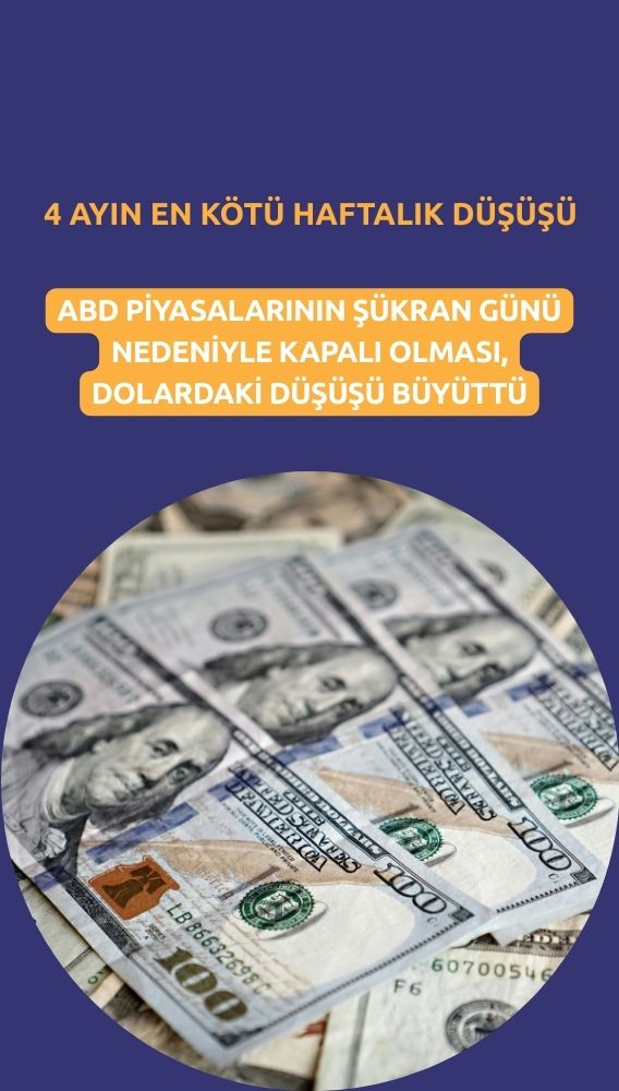 Dolar dört ayın en sert haftalık düşüşüne ilerliyor