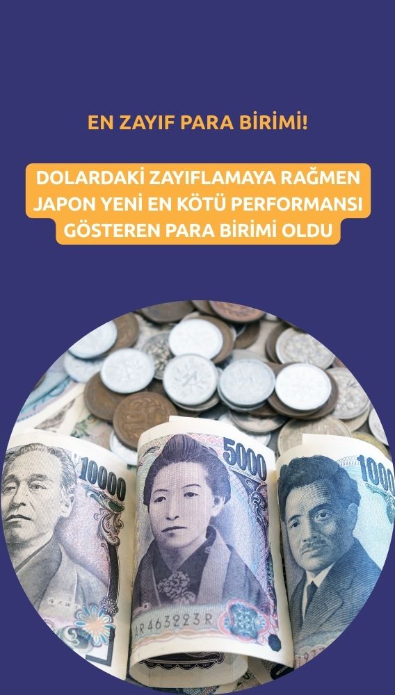 Japon yeni dolar karşısında en zayıf para birimi oldu