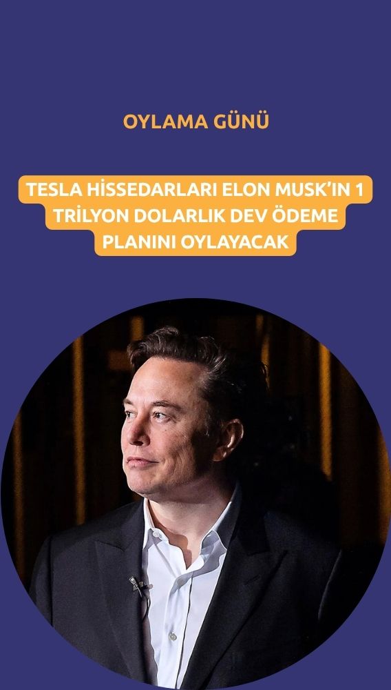 Tesla hissedarları Musk'ın 1 trilyon dolarlık paketine oy verecek