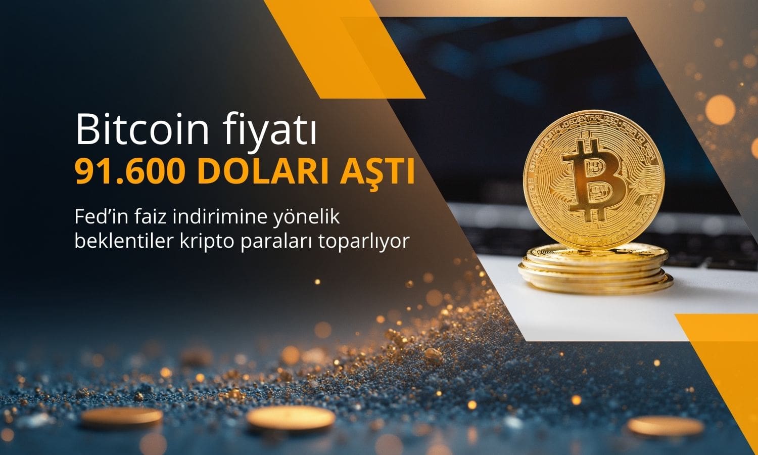 Bitcoin 91.600 doları aştı: Fed beklentisiyle kriptolar toparlanıyor