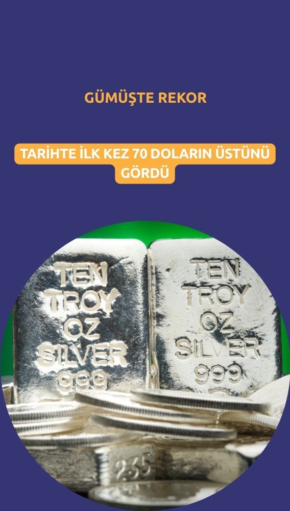 Gümüş rallisi hızlandı: Ons fiyatı ilk kez 70 doları aştı