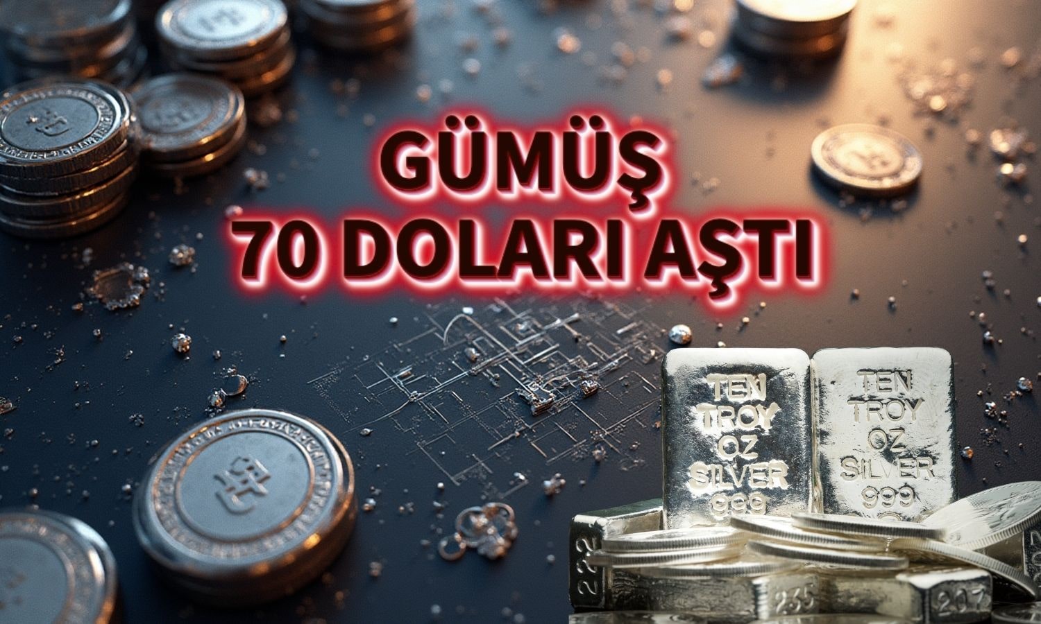 Gümüş rallisi hızlandı: Ons fiyatı ilk kez 70 doları aştı