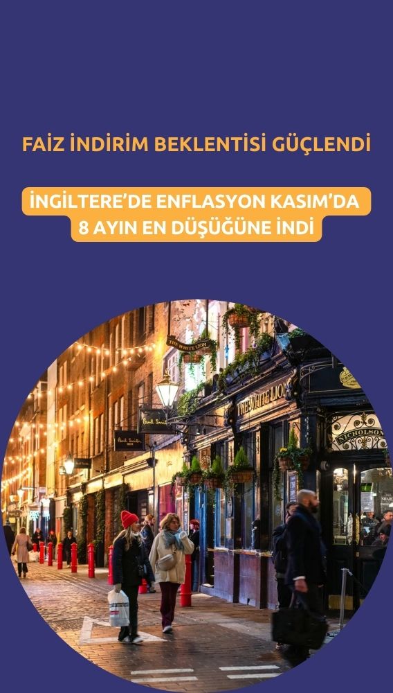 İngiltere'de enflasyon 8 ayın en düşük seviyesine indi