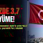 Türkiye ekonomisi üçüncü çeyrekte yüzde 3,7 büyüdü