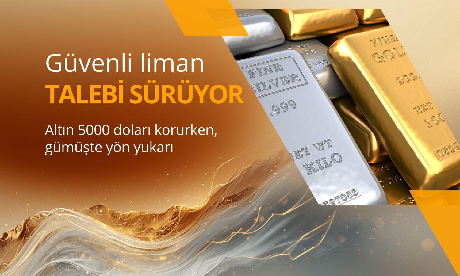 Altın 5000 dolar sınırını koruyor, gümüş yükselişi sürdürüyor