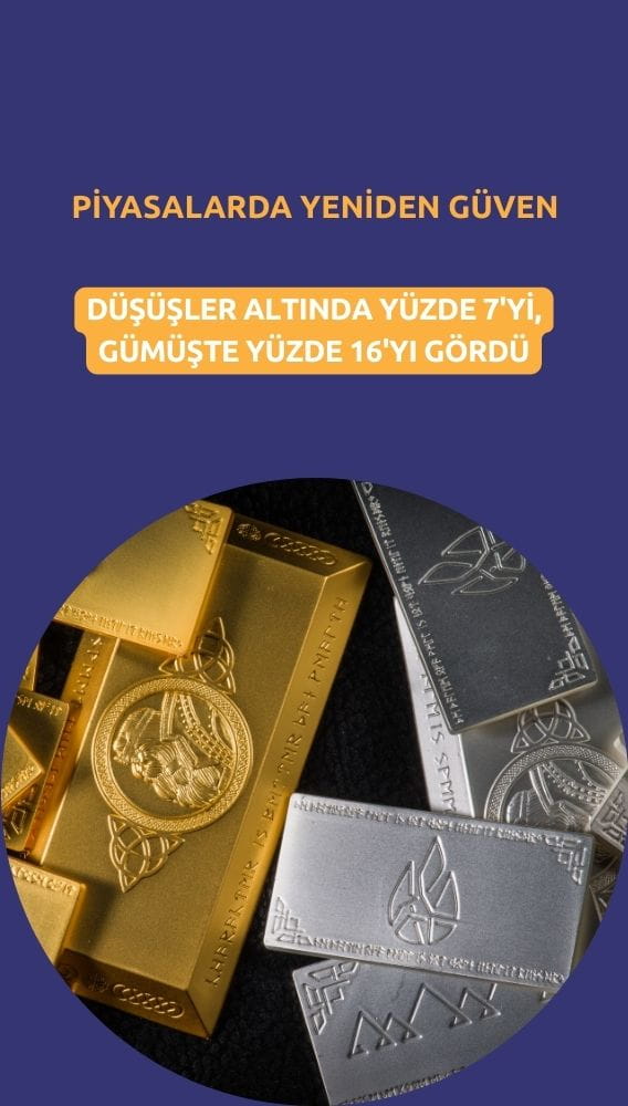 Düşüş altında yüzde 7'yi, gümüşte yüzde 16'yı gördü