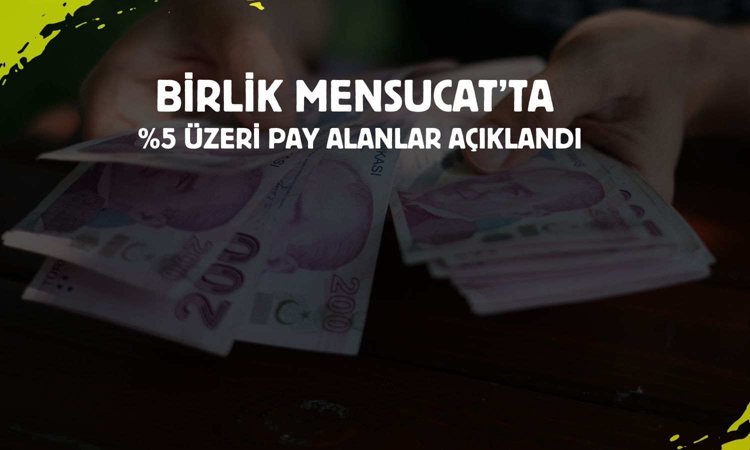 Birlik Mensucat pay satışında büyük alıcılar açıklandı