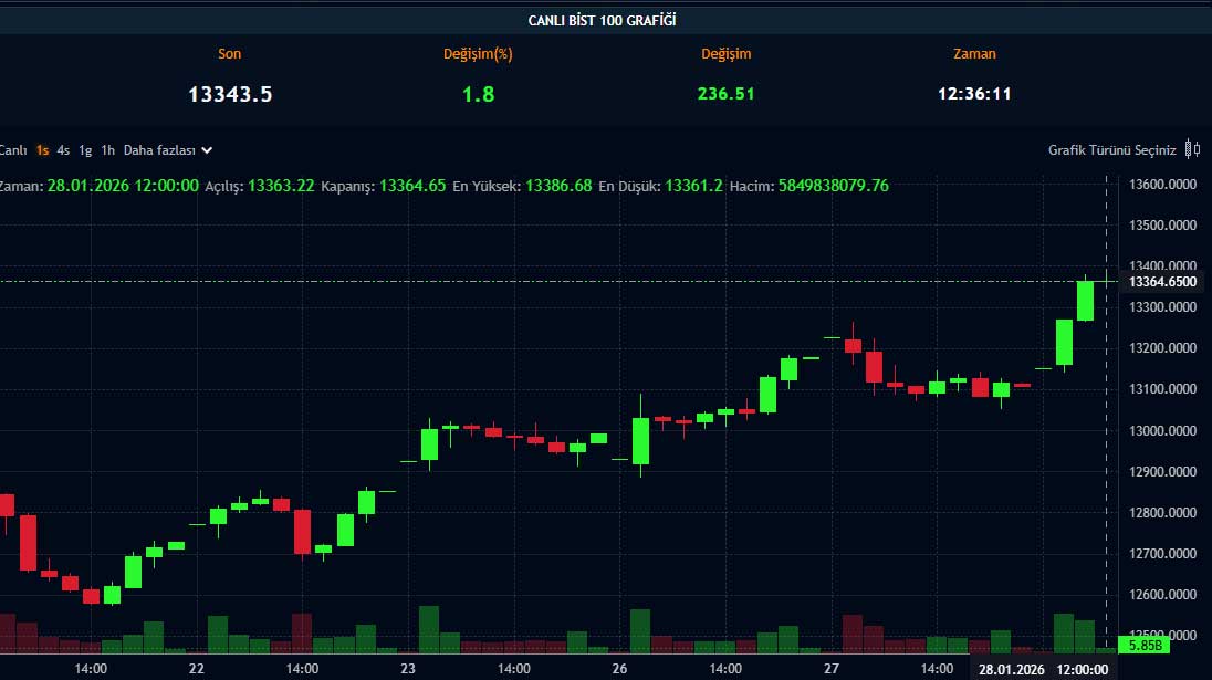 BIST 100 fiyat grafiği