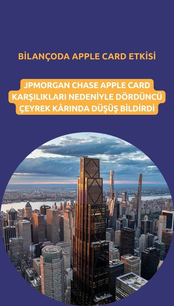 JPMorgan'ın kârı Apple Card anlaşması nedeniyle geriledi