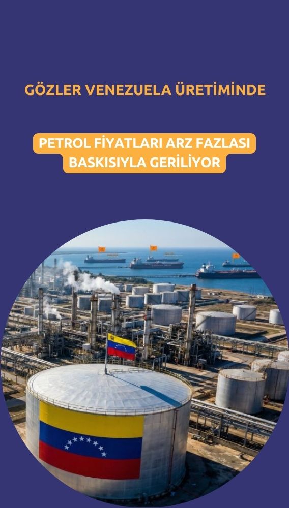 Petrol arz fazlası baskısıyla geriledi: Gözler Venezuela üretiminde