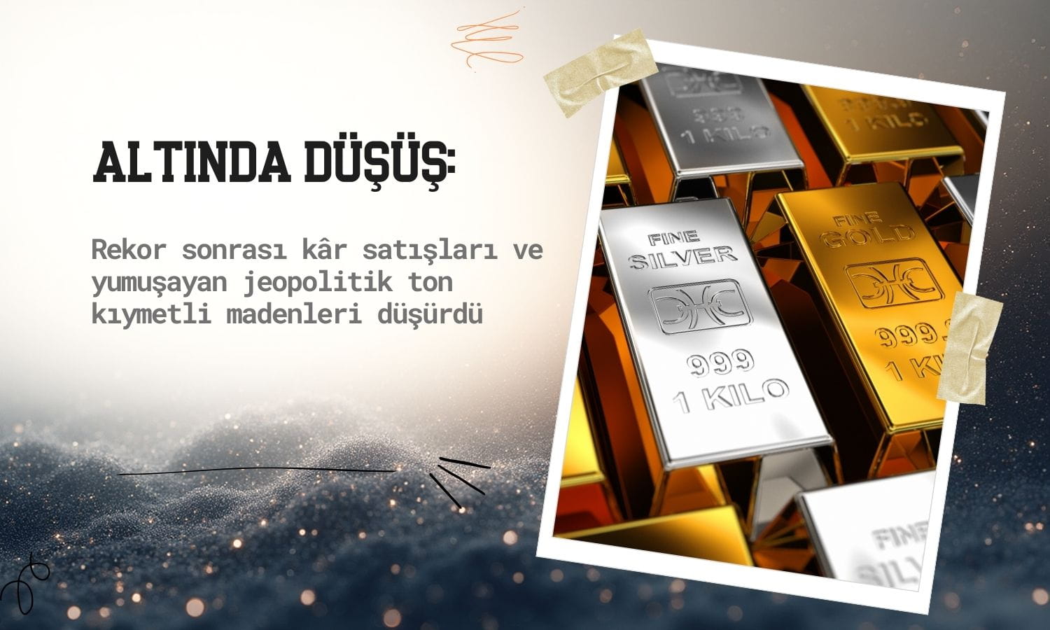 Rekor sonrası geri çekilme: Altında kâr satışı ve jeopolitik ton etkisi