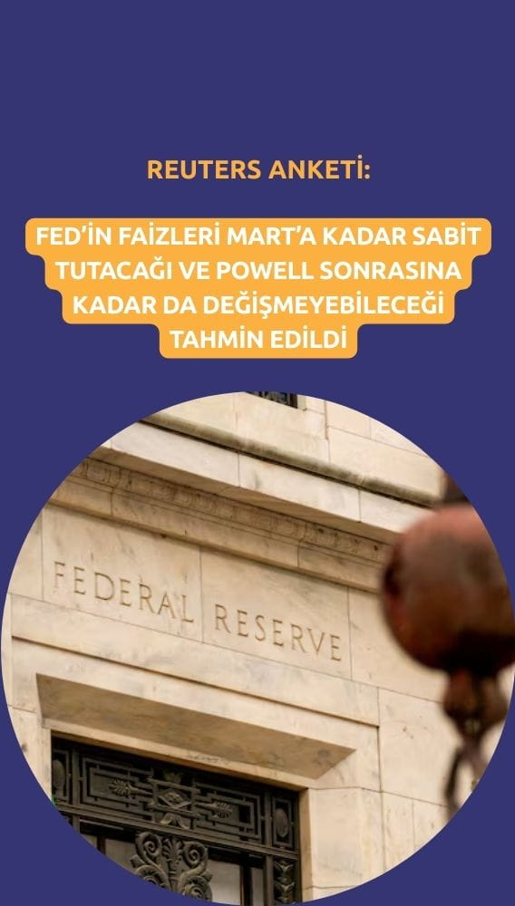 Reuters anketi: Fed faizleri Mart'a kadar sabit tutacak
