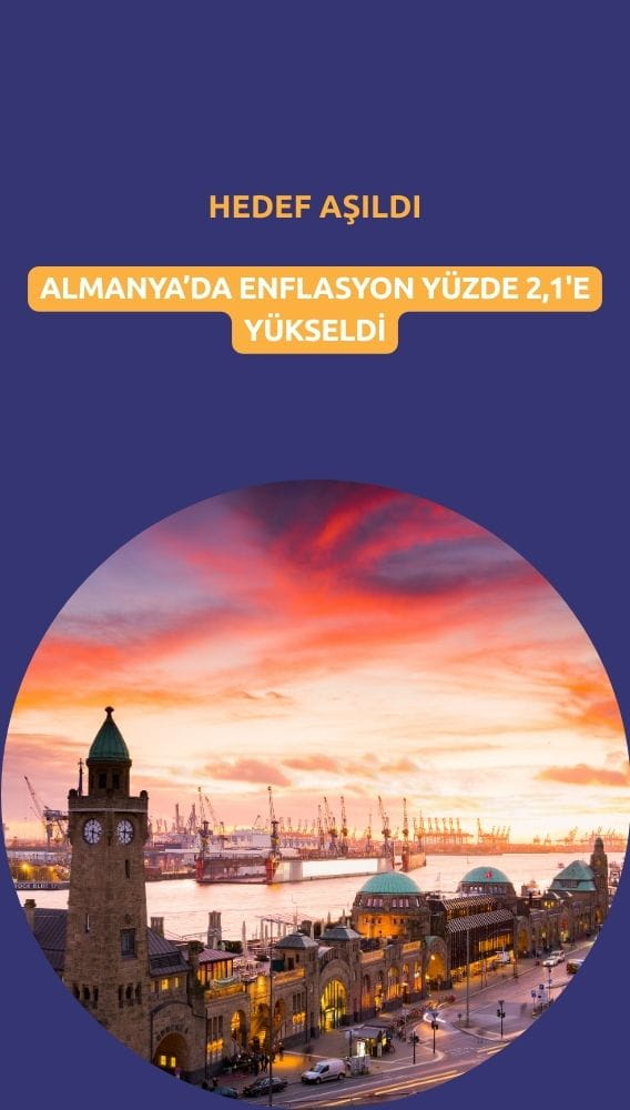 Almanya'da enflasyon Ocak'ta yüzde 2,1'e yükseldi