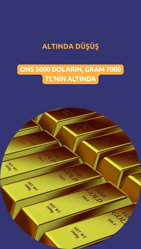 Altın onsu 5000 doların altında: Güçlü dolar baskı yarattı