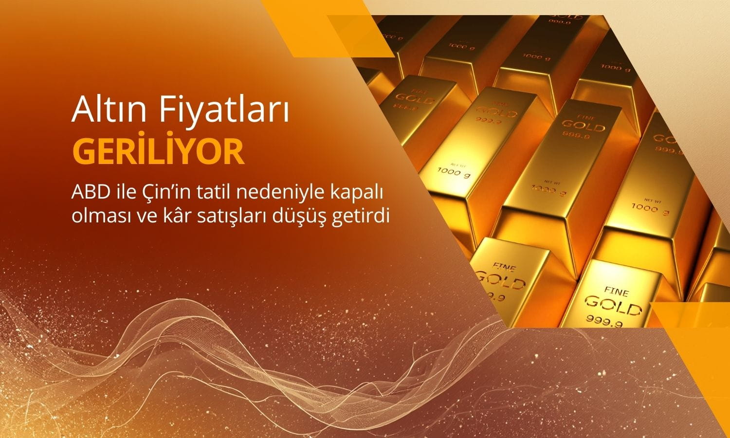 Altın geriliyor: Tatil hacmi ve kâr satışları etkili oldu