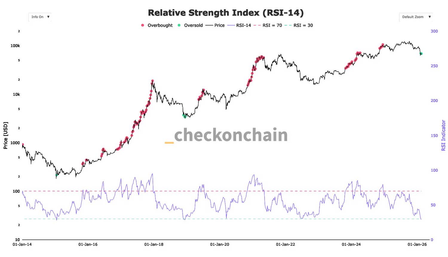 Bitcoin RSI görünümü