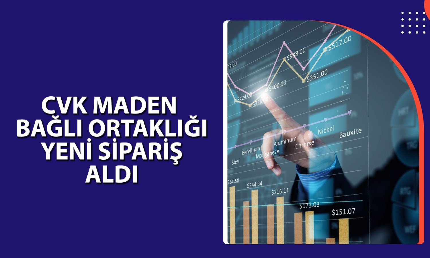 CVK Maden (CVKMD) 26,6 milyon dolarlık sipariş aldı