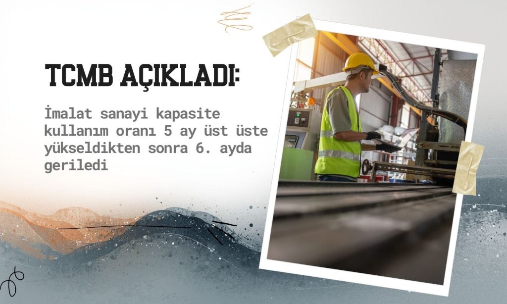 İmalat sanayi kapasite kullanımı 5 ay sonra geriledi