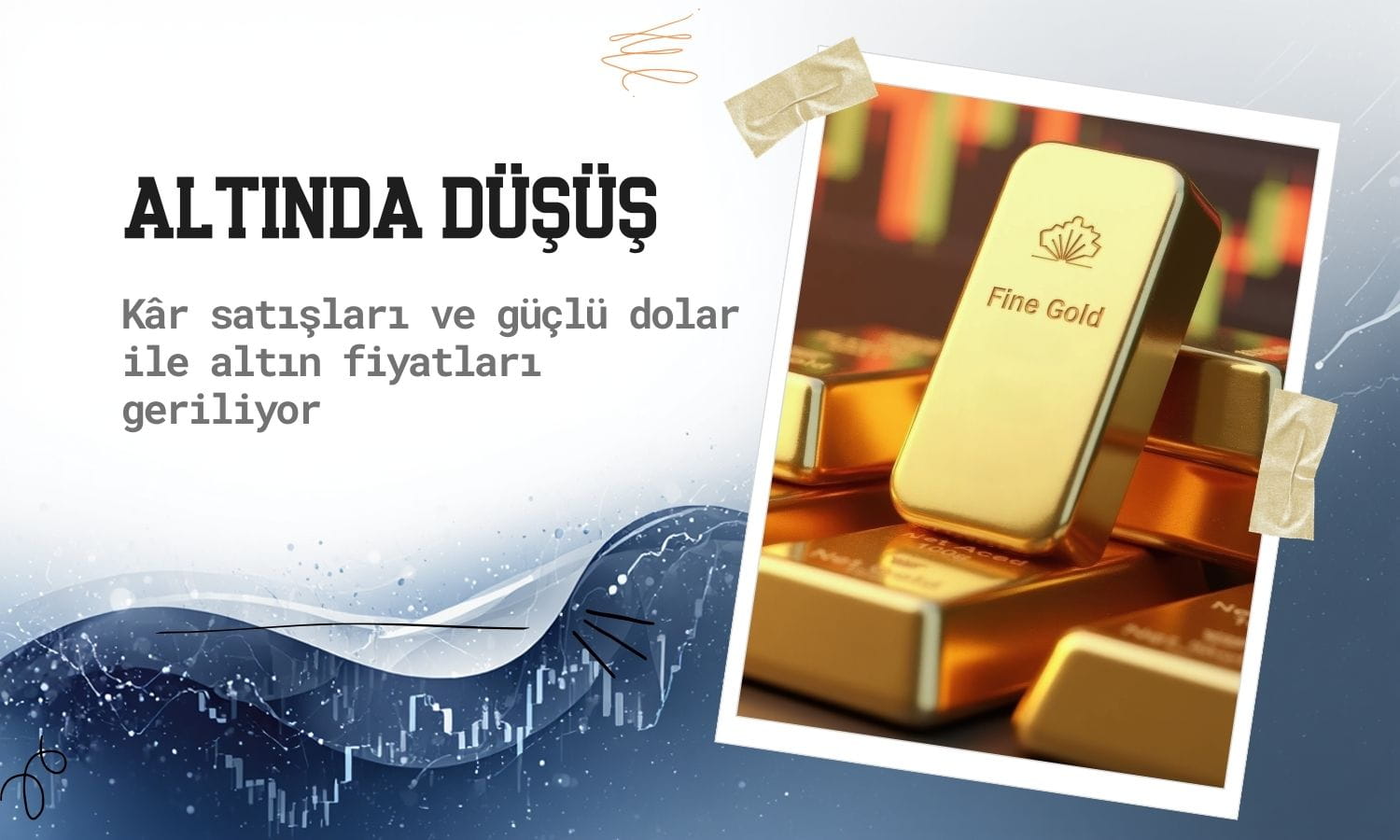 Kâr satışları ve güçlü dolar altını zirveden geri çekti
